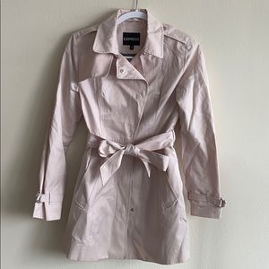 Express baby pink trench coat